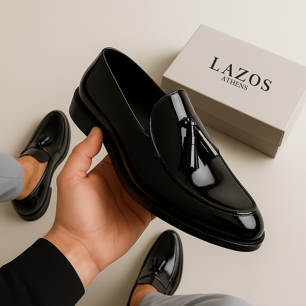 Ιταλικά Loafers με Γυαλιστερή Λάμψη
