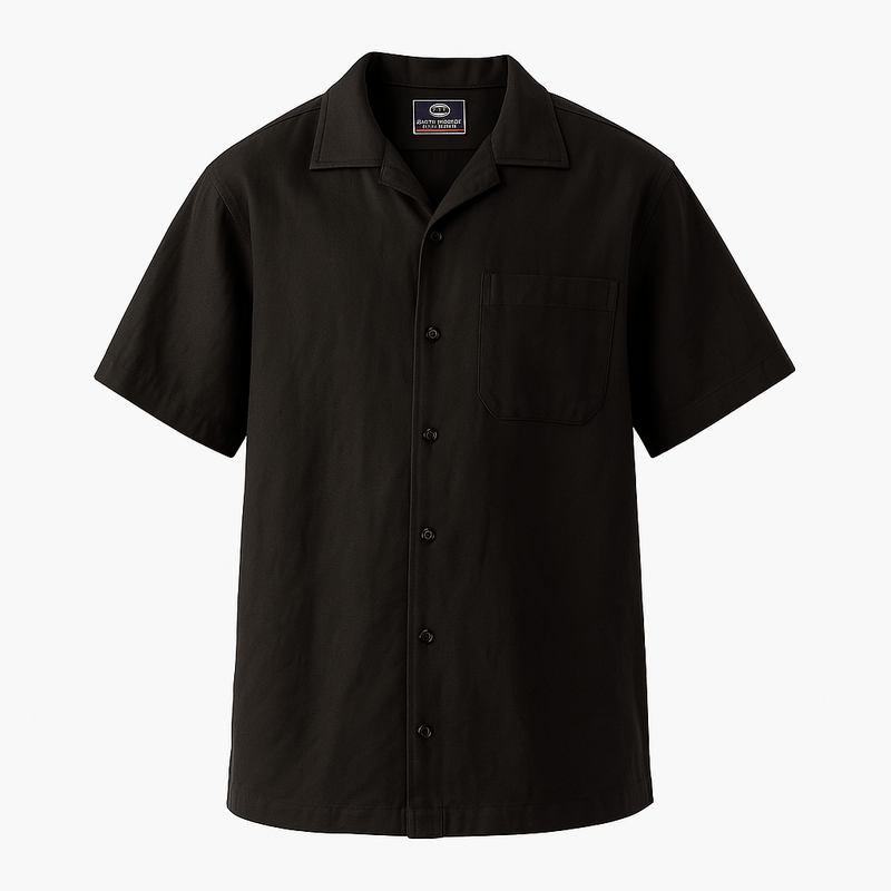 Domoir | Camp Collar Cotton Polo Shirt