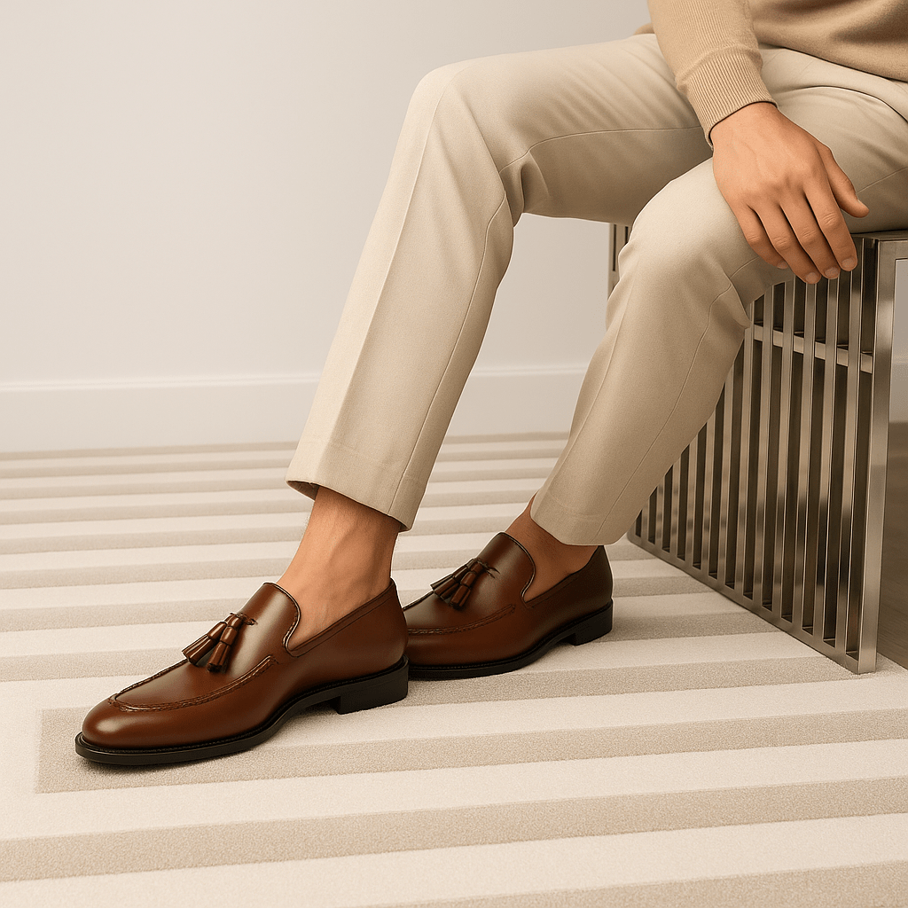Domoir | Checkered Tassel Loafers