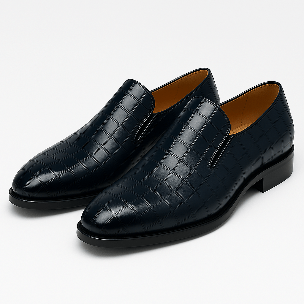 Domoir | Crocodile Strap Loafers