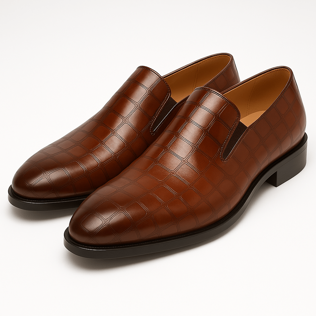 Domoir | Crocodile Strap Loafers