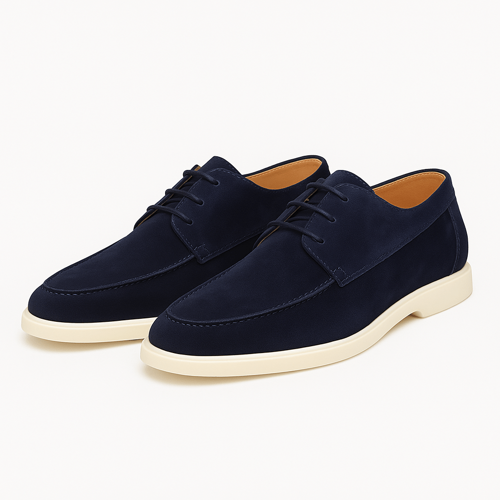 Domoir | Lace-Up Suede Loafers