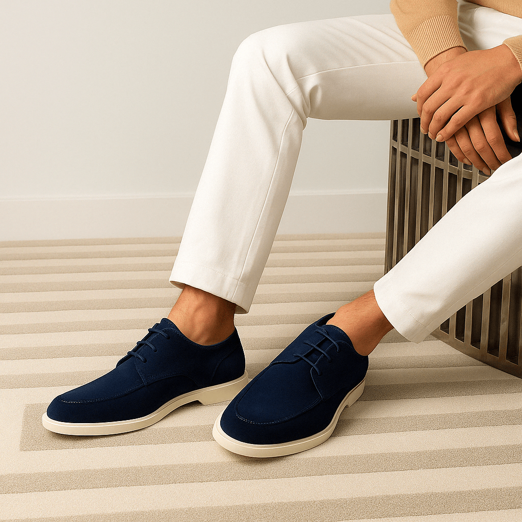 Domoir | Lace-Up Suede Loafers