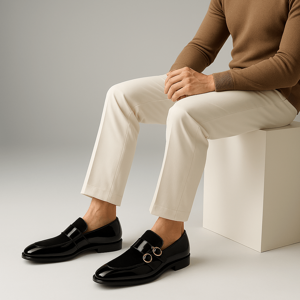 Domoir | Red Sole Monk Loafers
