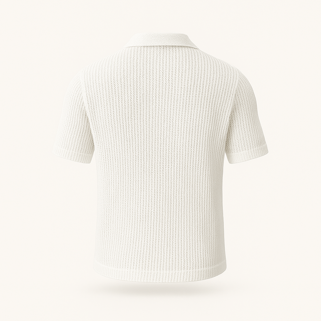 Domoir | Sculpted Hollow Knit Shirt