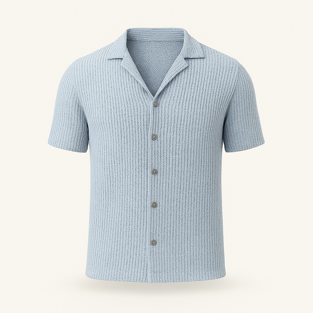 Domoir | Sculpted Hollow Knit Shirt
