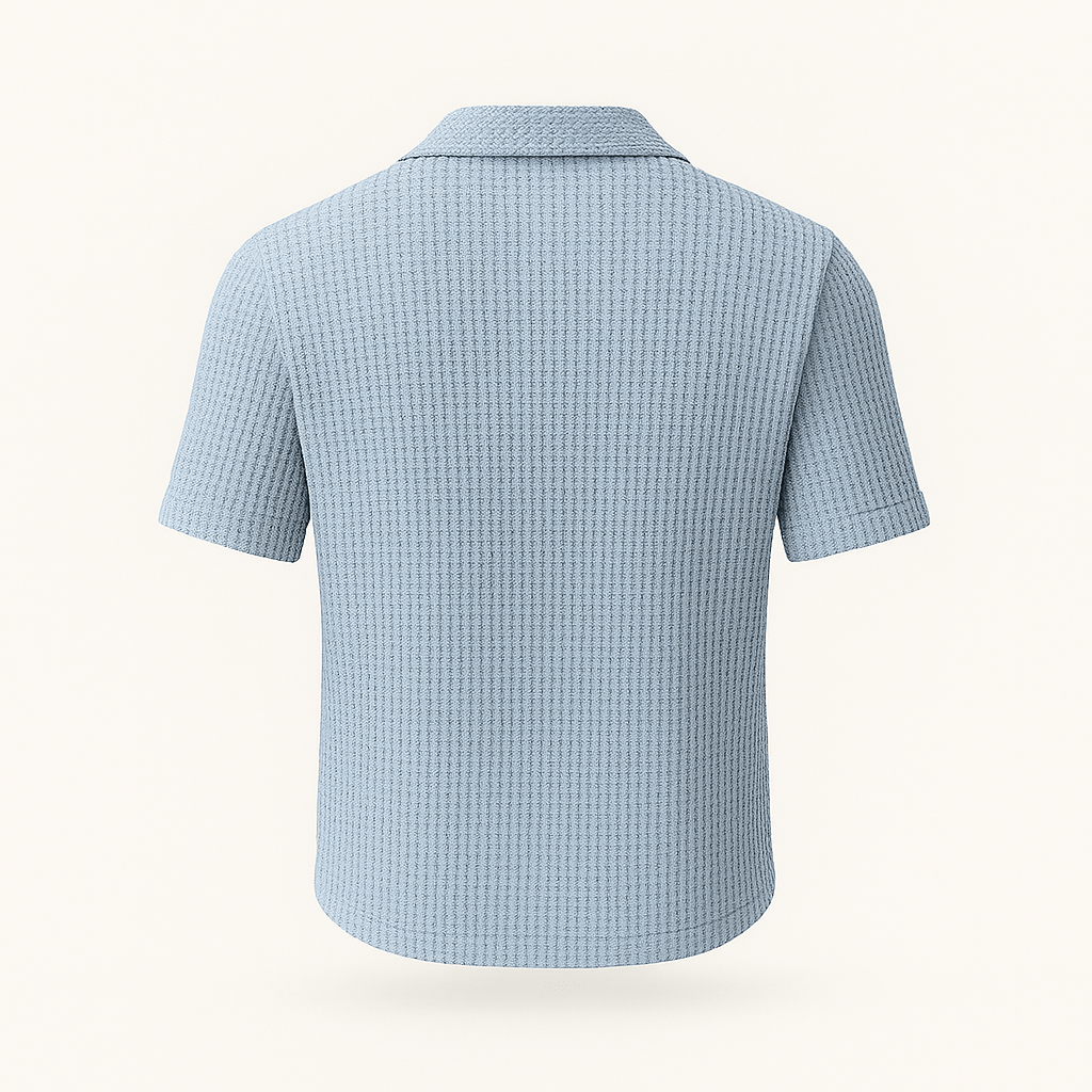 Domoir | Sculpted Hollow Knit Shirt