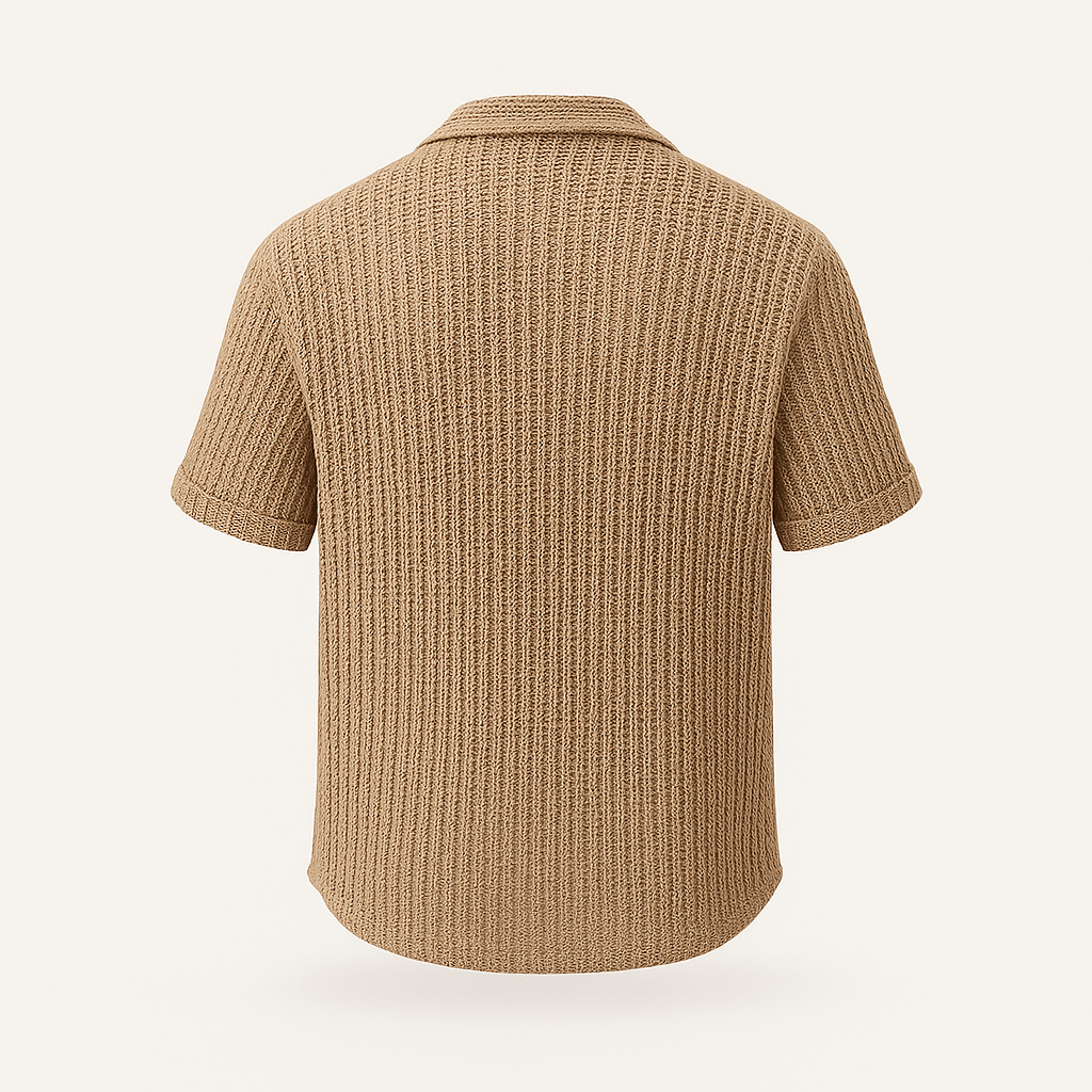 Domoir | Sculpted Hollow Knit Shirt