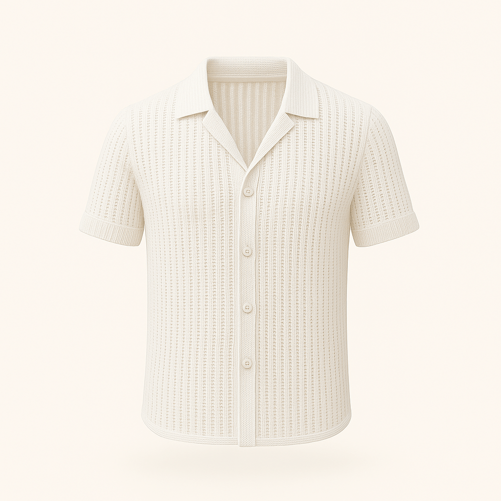 Domoir | Sculpted Hollow Knit Shirt