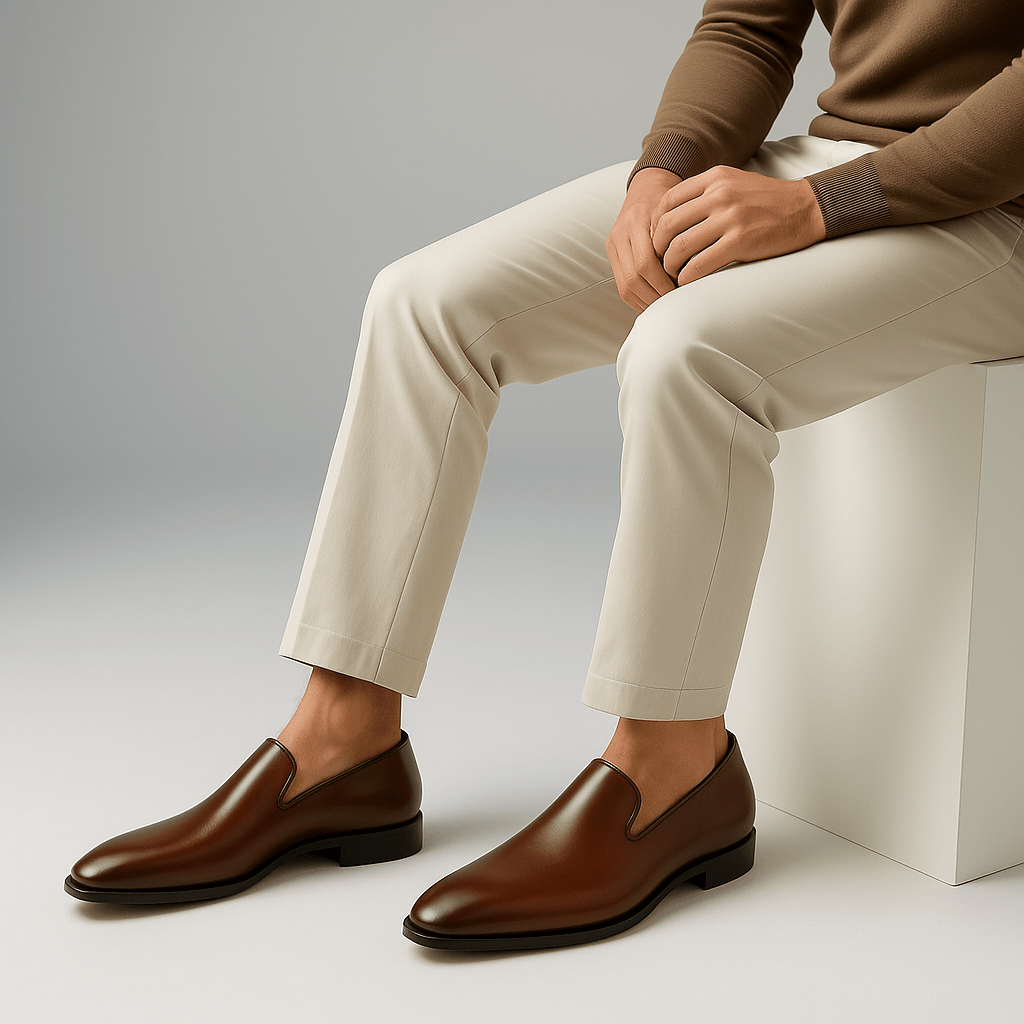 Domoir | Signature Red Sole Leather Loafers