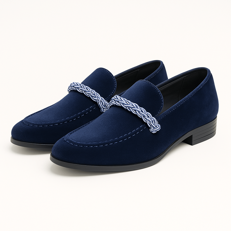 Domoir | Suede Ribbon Loafers