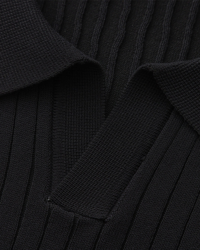 Premium Ribbed Polo - Old Money