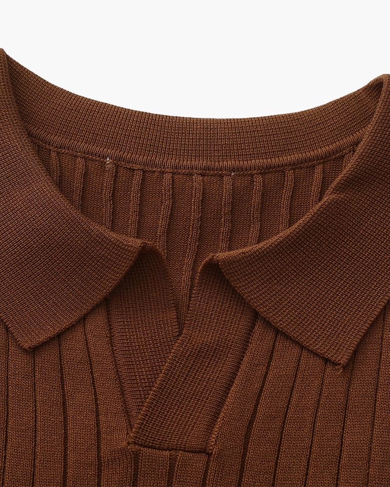 Premium Ribbed Polo - Old Money