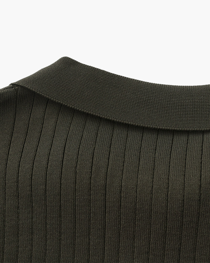 Premium Ribbed Polo - Old Money