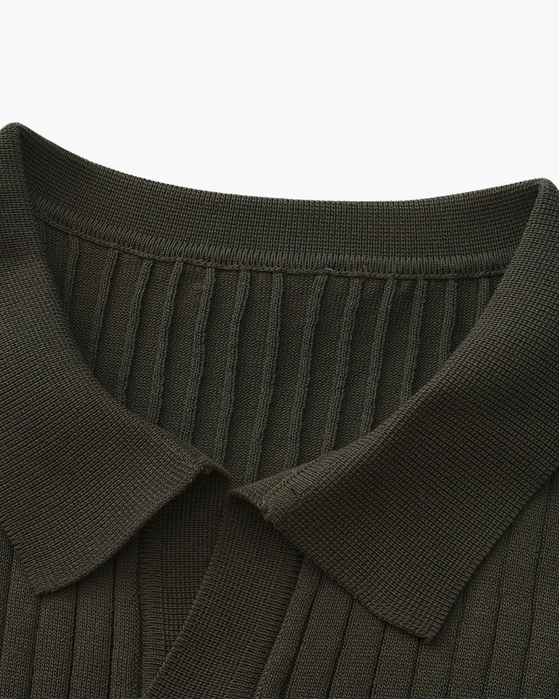 Premium Ribbed Polo - Old Money