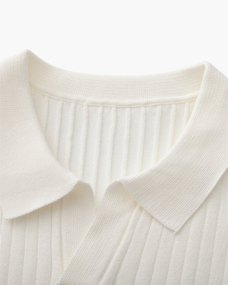 Premium Ribbed Polo - Old Money
