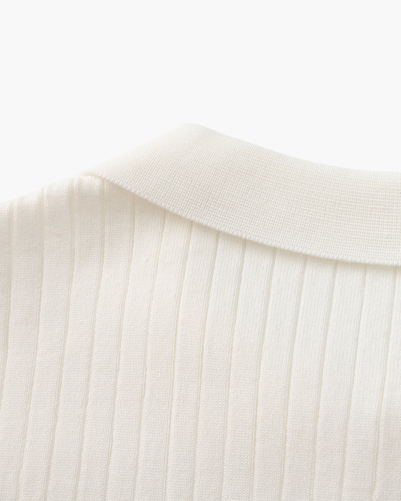 Premium Ribbed Polo - Old Money