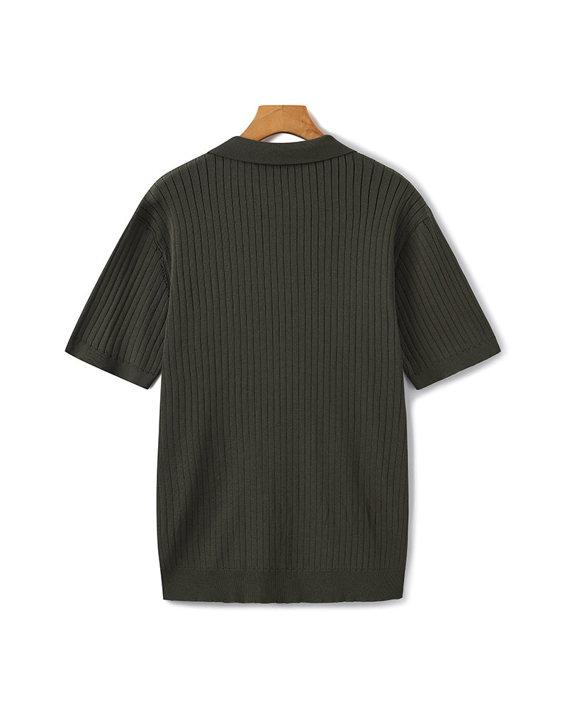 Premium Ribbed Polo - Old Money