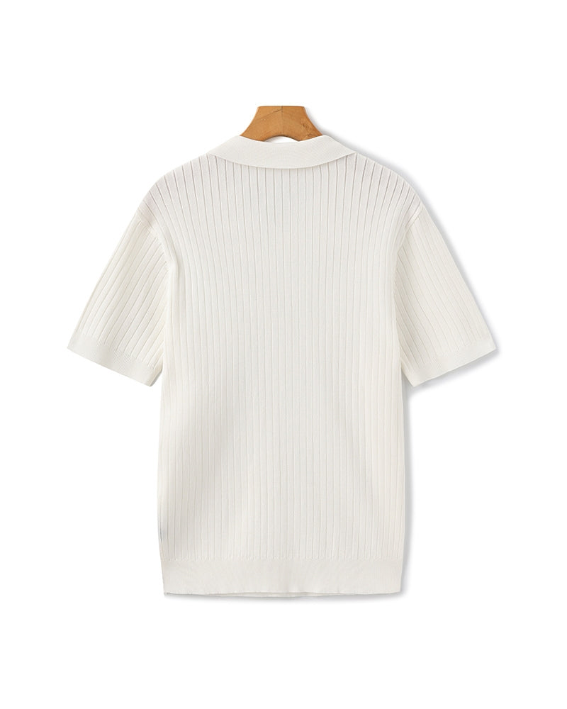 Premium Ribbed Polo - Old Money