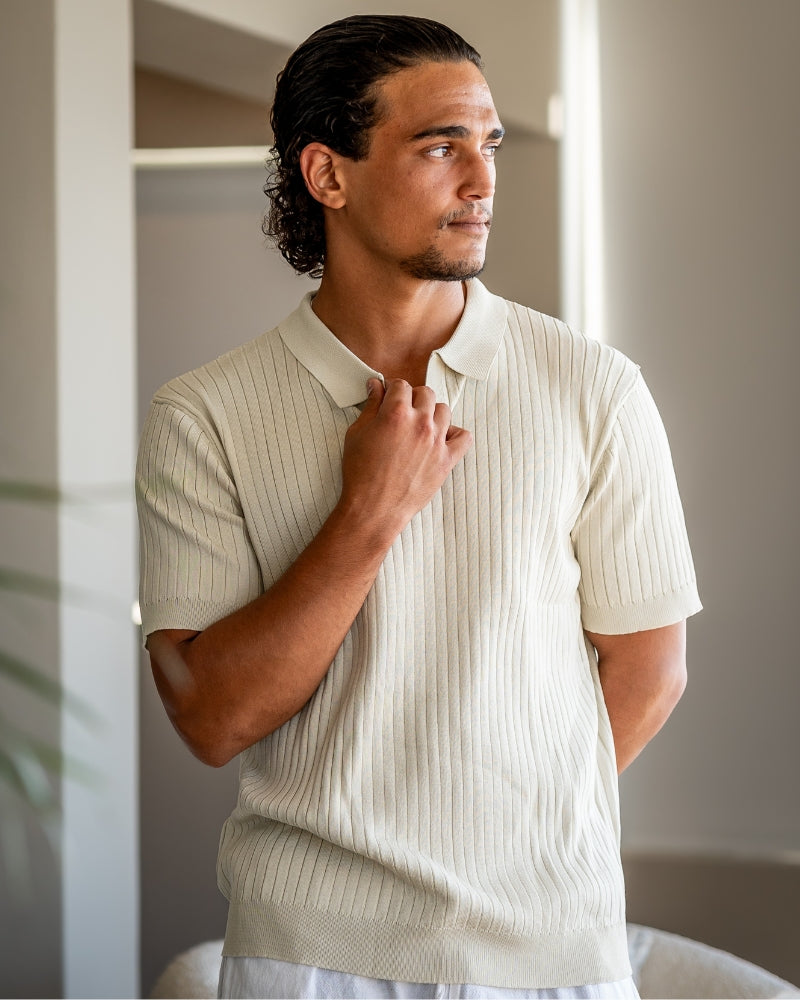 Premium Ribbed Polo - Old Money