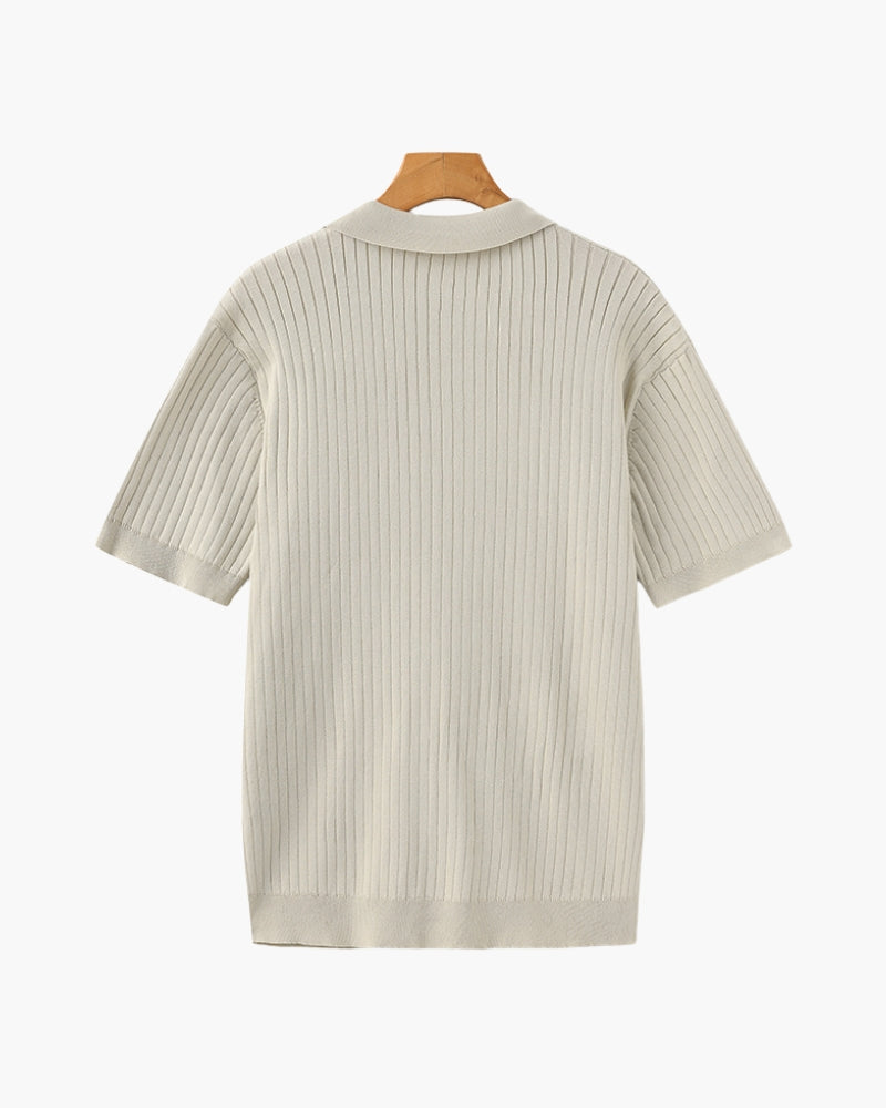 Premium Ribbed Polo - Old Money