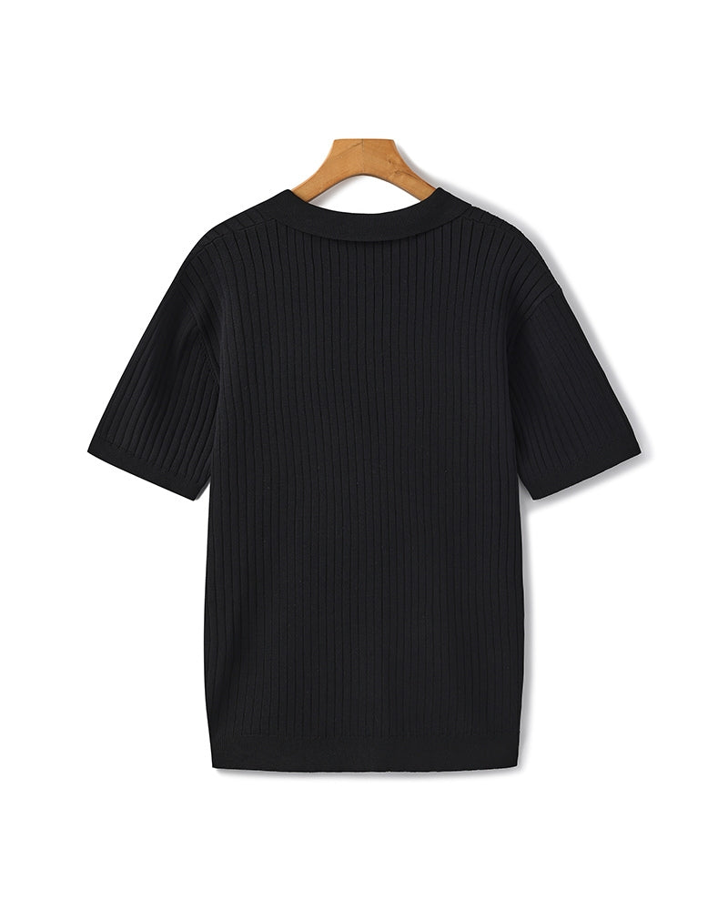 Premium Ribbed Polo - Old Money