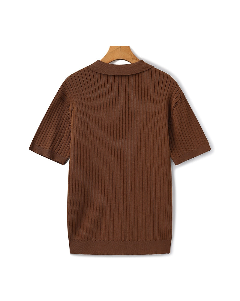 Premium Ribbed Polo - Old Money