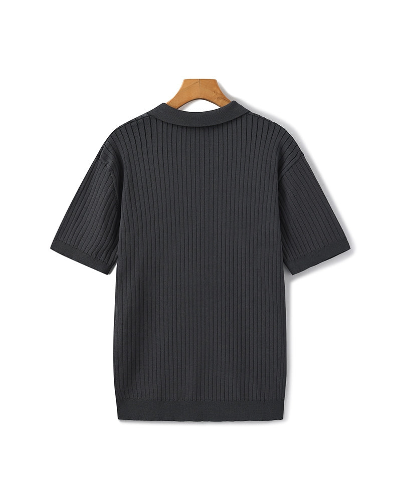 Premium Ribbed Polo - Old Money