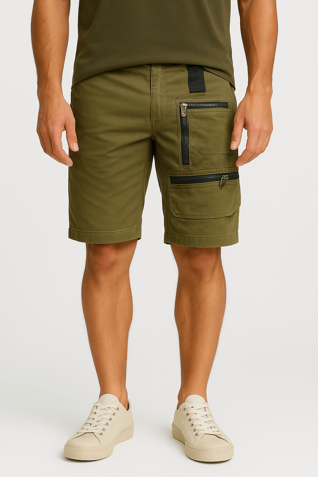 LumiNovi | Utility Cargo Shorts Knee Length