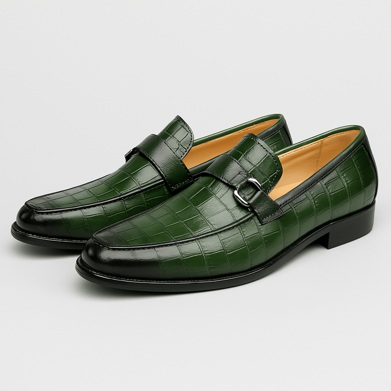 Domoir | Alligator Print Loafers