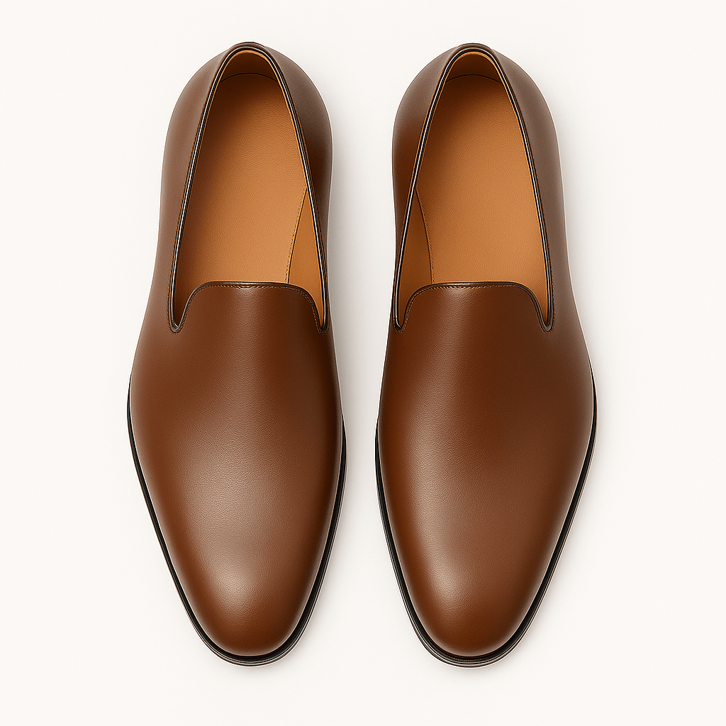 Domoir | Classic Plain Leather Loafers