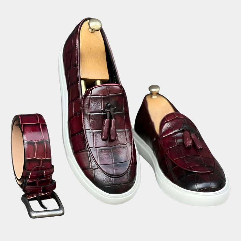 Domoir | Crocodile Leather Loafers