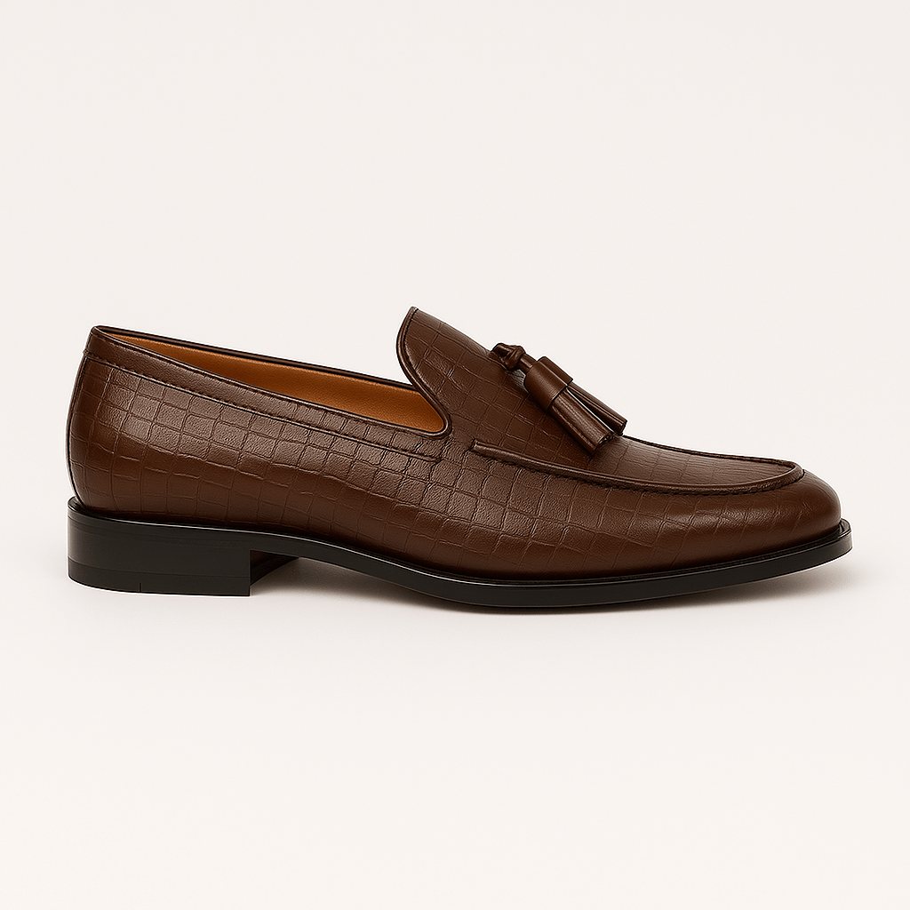 Domoir | Crocodile Print Loafers
