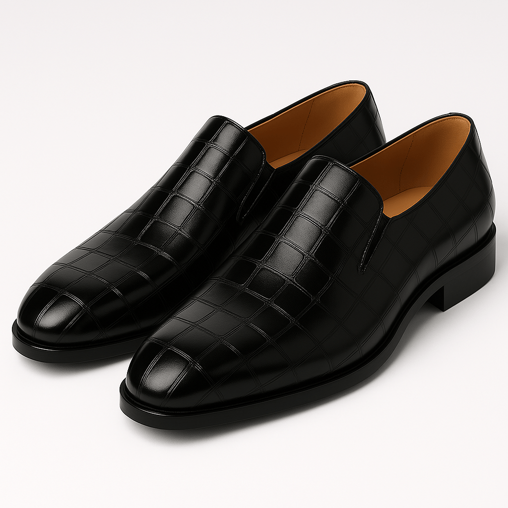 Domoir | Crocodile Strap Loafers