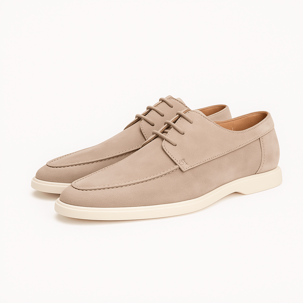 Domoir | Lace-Up Suede Loafers