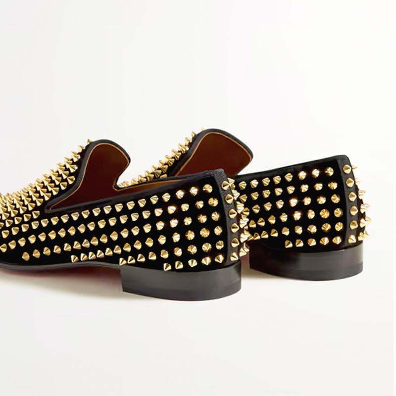 Domoir | Studded Leather Loafers with Spikes