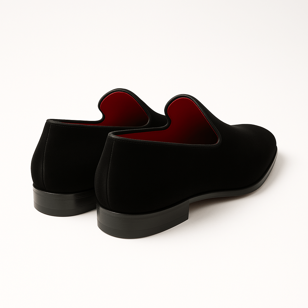 Domoir | Velvet Square Toe Slip-On Loafers