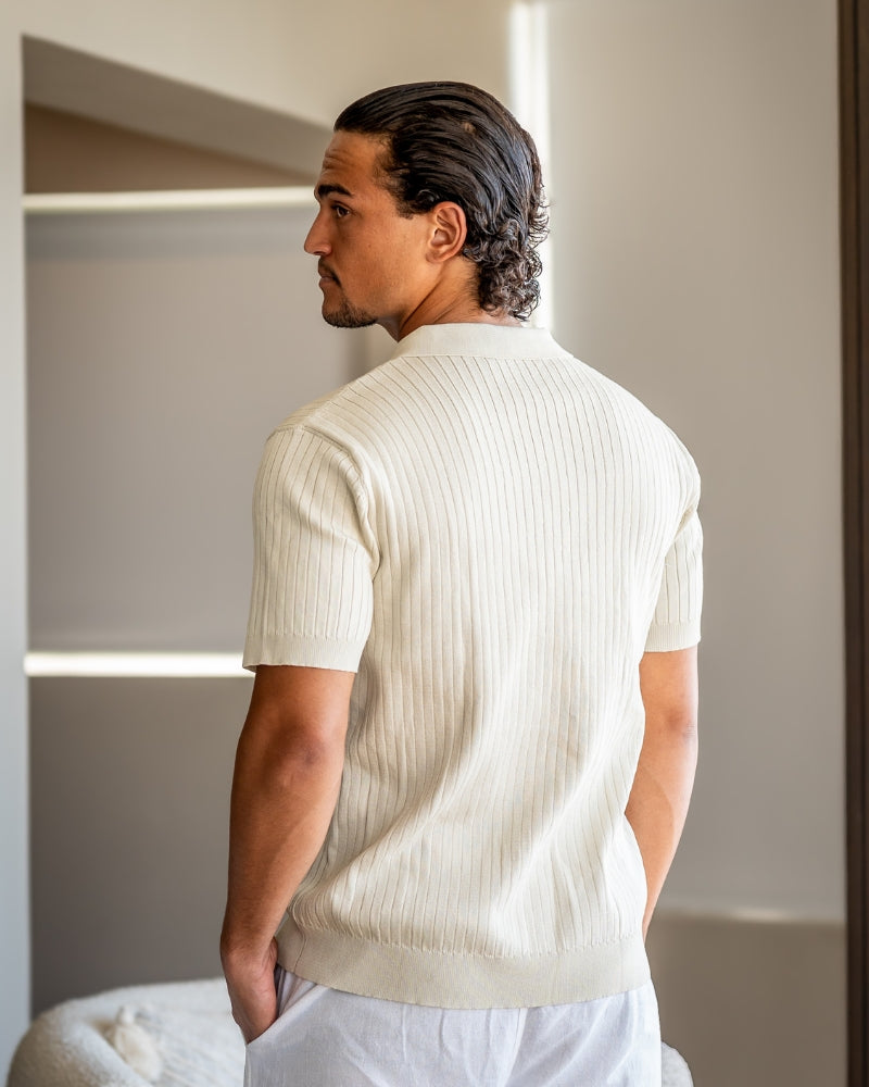 Premium Ribbed Polo - Old Money