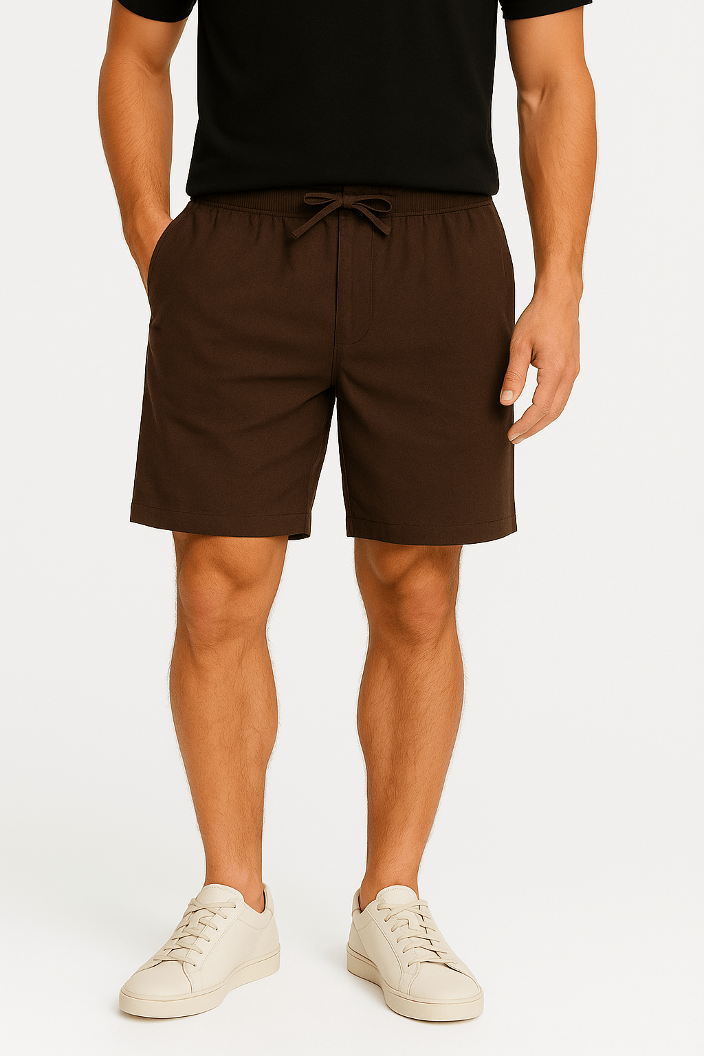 LumiNovi | The Alton Linen Shorts – Chocolate 